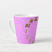 Boucles modernes sur Mug en latte rose magenta (Angle gauche)