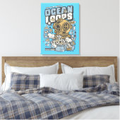 Boucles océaniques Toile de céréales Imprimer (Insitu(Chambre))