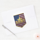 Bouclier autocollant du drapeau de l'armée (Enveloppe)