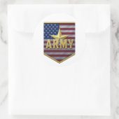 Bouclier autocollant du drapeau de l'armée (Sac)