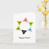Bouclier de carte de Hamantaschen Purim (Fleur jaune)
