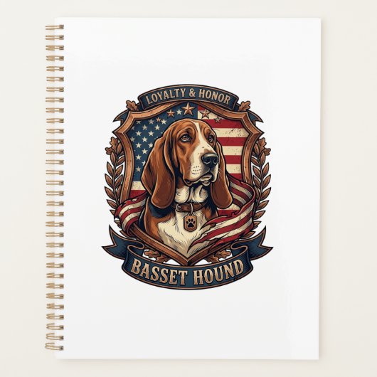 Bouclier de drapeau américain de chien de loyauté (Devant)