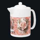 Bouclier de foi Rose Porcelaine Teapot<br><div class="desc">Bouclier de foi Rose Porcelaine Teapot</div>