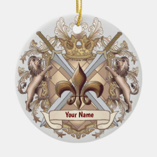 Bouclier de Lion Griffin  nom de famille  ornement