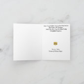 Bouclier de police doré carte de Noël en contour (Intérieur)