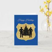 Bouclier de police pailleté & Carte de Noël de pol (Fleur jaune)