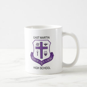 Bouclier d'EMCHS sur la tasse de café