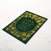 Bouclier Épée Verte Monogramme Médiéval Carte de F (Rotation)