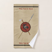 Bouclier Et Armes De Corbeau Viking (Serviette à main)