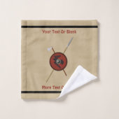 Bouclier Et Armes De Corbeau Viking (Gant de toilette)