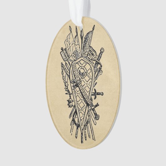 Bouclier et épée clôturant le logo (devant)