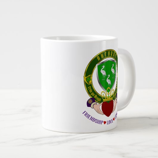 Bouclier irlandais d'Ahearne avec Mug de café géan (Devant droit)