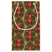 Bouclier tribal égyptien sur sac cadeau vert (Dos)