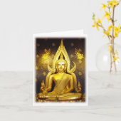 Bouddha à la carte de note Yai-Vide de Wat (Fleur jaune)