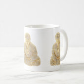 Bouddha asiatique en strass or de la tasse de café (Devant droit)
