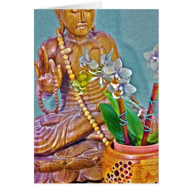 Bouddha aux orchidées blanches (Devant)