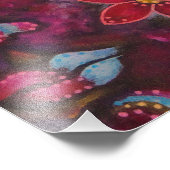 BOUDDHA AVEC POSTER D'IMPRESSION PHOTO FLEURIE (Coin)