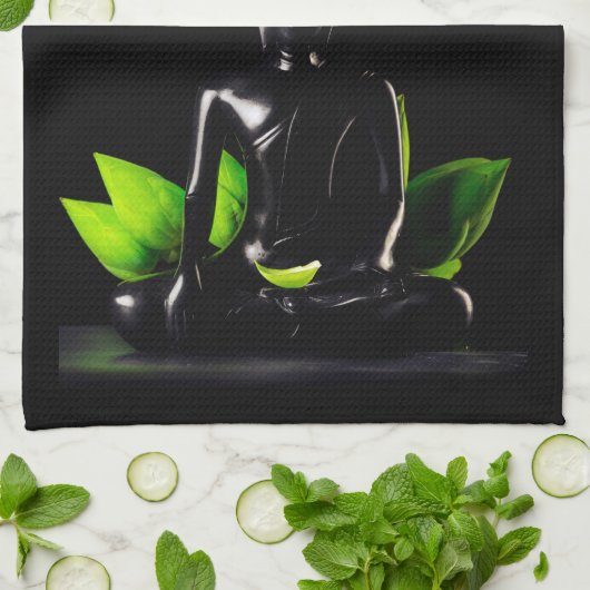 Bouddha Citation 1 serviette de bain (Plié)