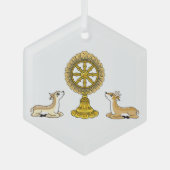Bouddha Dharma Roue & Deers Ornement (Recto)