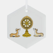 Bouddha Dharma Roue & Deers Ornement (Verso)