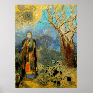 BOUDDHA DOOR REDON GROTE AFDRUKKING OP CANVAS POSTER