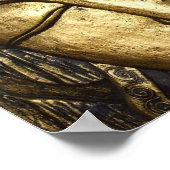 Bouddha d'or Bénédiction méditant Poster (Coin)