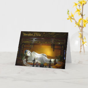 Bouddha en cours, Shanghai, Chine - carte