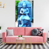 bouddha en pierre bleue toile enveloppée (Insitu(Salon))