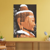 bouddha en toile enneigée (Insitu(Salon))