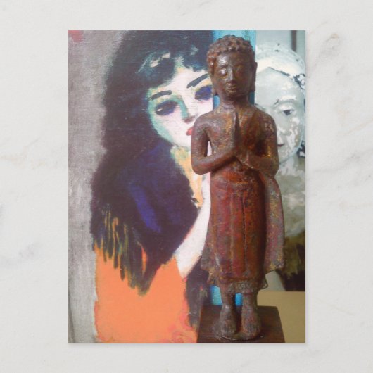 Bouddha et cartes postales (Devant)