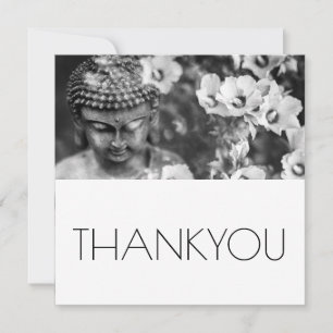 BOUDDHA ET FLEURS MERCI CARTE PLAT