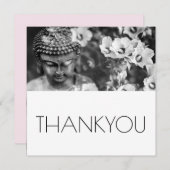 BOUDDHA ET FLEURS MERCI CARTE PLAT (Devant / Derrière)