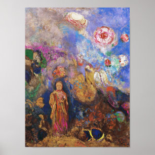 Bouddha et la Fleur - Poster imprimé par Redon