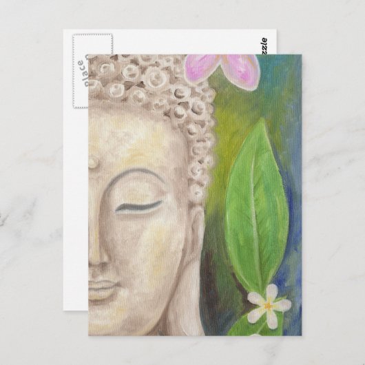 Bouddha font face à la carte postale (Devant / Derrière)