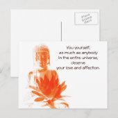 Bouddha Gautama citation carte postale (Devant / Derrière)