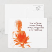 Bouddha Gautama citation carte postale (Devant / Derrière)