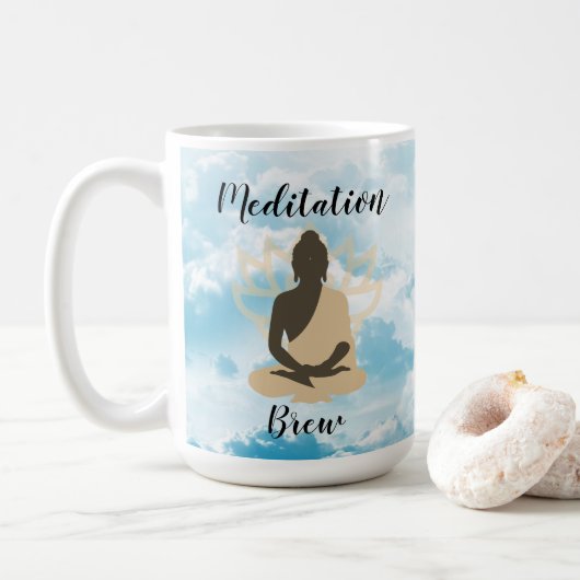 Bouddha Méditation Mug dans les nuages Méditerrané (Avec donut)