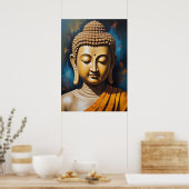 Bouddha Méditorial pacifique | Poster d'art (Cuisine)