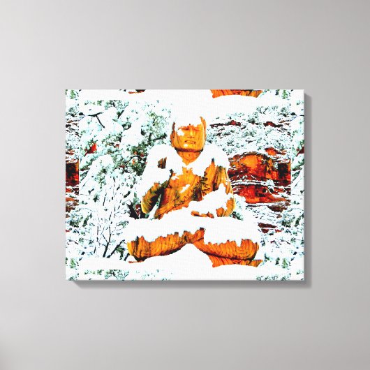 bouddha neige toile enveloppée (Recto)