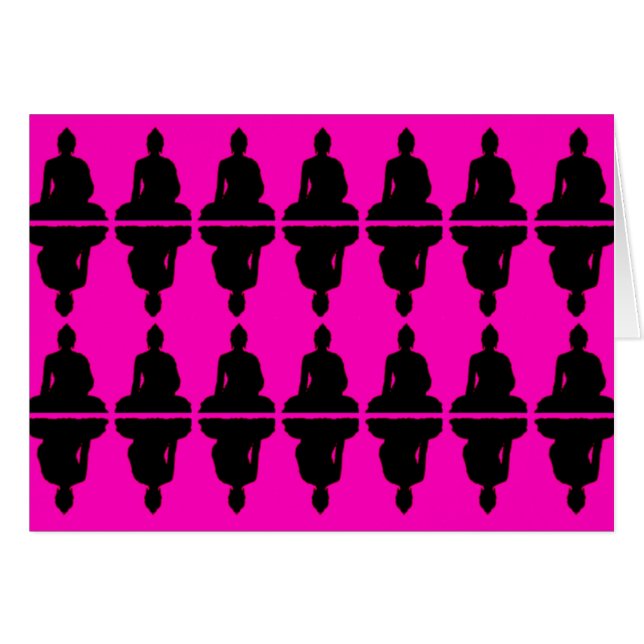 Bouddha noir et fuchsia (Devant horizontal)