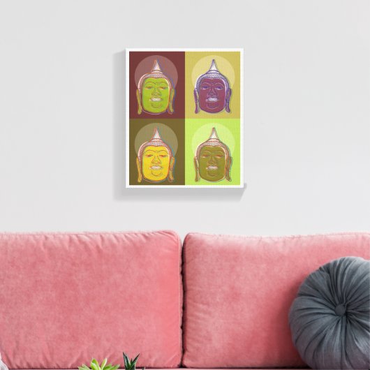 Bouddha Pop Art Retro Moderne Design Toile Envelop (Insitu(Salon))
