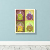 Bouddha Pop Art Retro Moderne Design Toile Envelop (Insitu (Plancher de Bois))