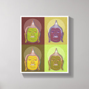 Bouddha Pop Art Retro Moderne Design Toile Envelop