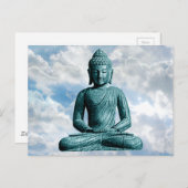 Bouddha seul - Carte postale horizontale (Devant / Derrière)