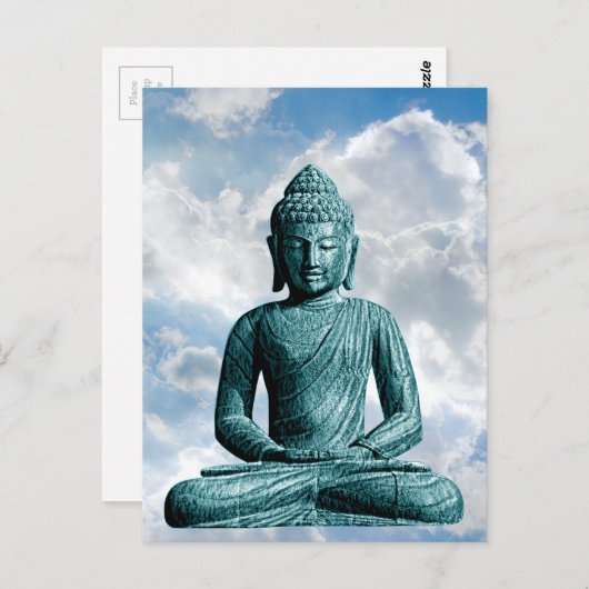 Bouddha seul - Carte postale verticale (Devant / Derrière)