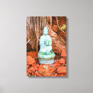 bouddha statue toile enveloppée