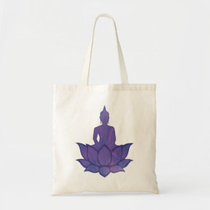 Bouddha sur le Sac fourre-tout violet Lotus