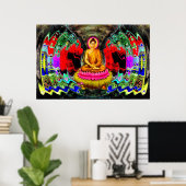 Bouddha Swirl - Poster (Bureau à domicile)