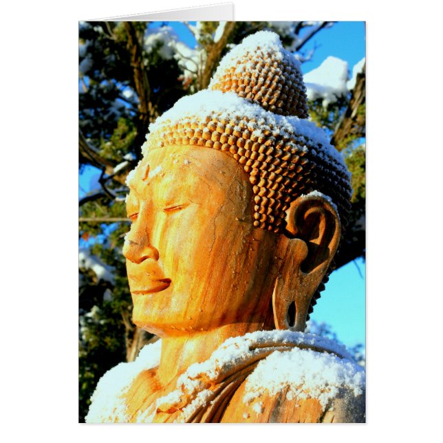 Bouddha tête dans la neige (Devant)