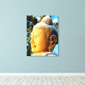 bouddha tête enveloppée toile (Insitu (Plancher de Bois))